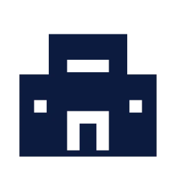 Shopping complex icon, Sharp Solid style
