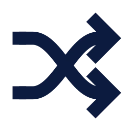 Shuffle icon, Sharp Solid style