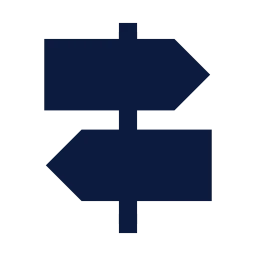 Signpost icon, Sharp Solid style