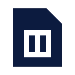 Sim card icon, Sharp Solid style
