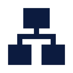 Sitemap tree icon, Sharp Solid style