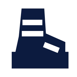 Ski boot icon, Sharp Solid style