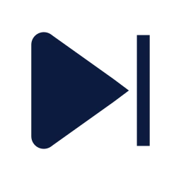 Skip forward icon, Sharp Solid style