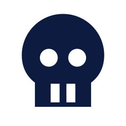 Skull icon, Sharp Solid style