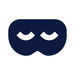 Sleep mask icon, Sharp Solid style