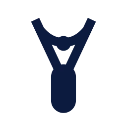 Slingshot icon, Sharp Solid style