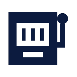 Slot machine icon, Sharp Solid style