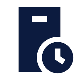 Smartphone clock icon, Sharp Solid style