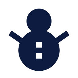 Snowman icon, Sharp Solid style