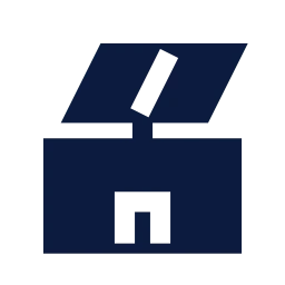 Solar rooftop icon, Sharp Solid style
