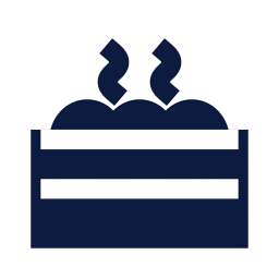 Steamer basket icon, Sharp Solid style