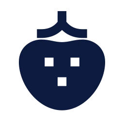 Strawberry icon, Sharp Solid style