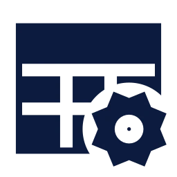 Table settings icon, Sharp Solid style