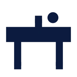 Table tennis table icon, Sharp Solid style