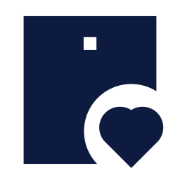Tablet heart icon, Sharp Solid style