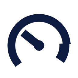 Tachometer icon, Sharp Solid style