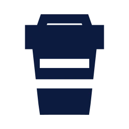 Takeaway cup icon, Sharp Solid style