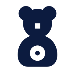 Teddy bear icon, Sharp Solid style