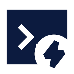 Terminal bolt icon, Sharp Solid style