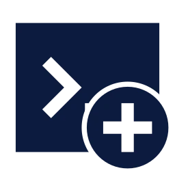 Terminal plus icon, Sharp Solid style