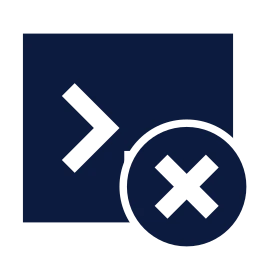 Terminal x icon, Sharp Solid style