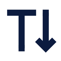 Text vertical icon, Sharp Solid style
