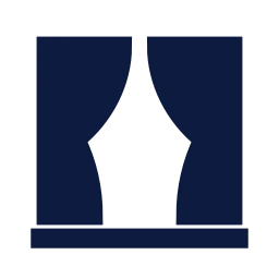 Theater stage icon, Sharp Solid style