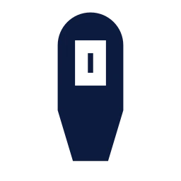 Thermometer medical icon, Sharp Solid style