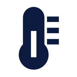 Thermometer icon, Sharp Solid style
