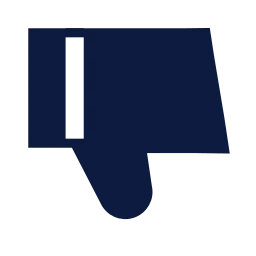 Thumbs down icon, Sharp Solid style