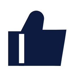 Thumbs up icon, Sharp Solid style