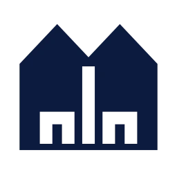 Townhouse icon, Sharp Solid style