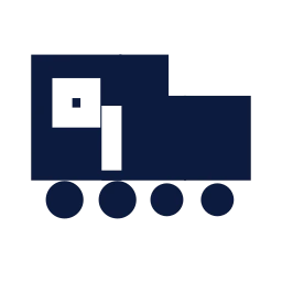 Toy train icon, Sharp Solid style