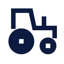 Tractor icon, Sharp Solid style