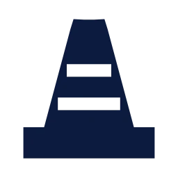 Traffic cone icon, Sharp Solid style