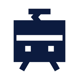Tram icon, Sharp Solid style