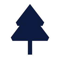 Tree pine icon, Sharp Solid style
