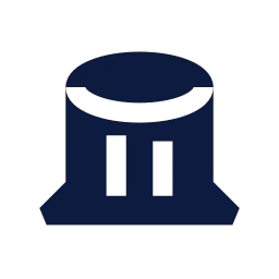 Tree stump icon, Sharp Solid style