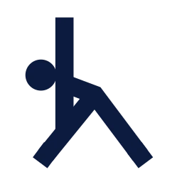 Triangle pose icon, Sharp Solid style