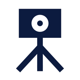 Tripod icon, Sharp Solid style