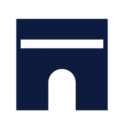 Triumphal arch icon, Sharp Solid style