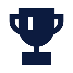 Trophy icon, Sharp Solid style