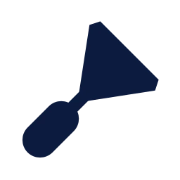 Trowel icon, Sharp Solid style