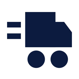 Truck delivery icon, Sharp Solid style