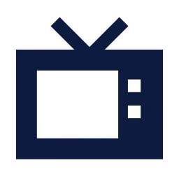 Tv retro icon, Sharp Solid style