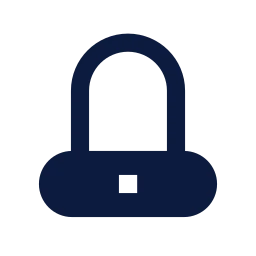 U lock icon, Sharp Solid style