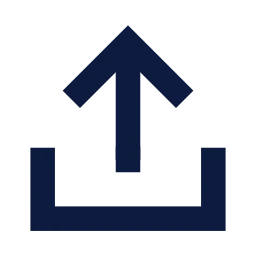 Upload icon, Sharp Solid style