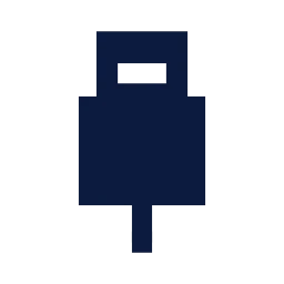 Usb c plug icon, Sharp Solid style