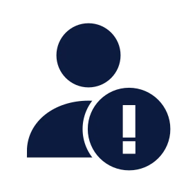 User alert icon, Sharp Solid style