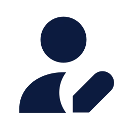 User edit icon, Sharp Solid style